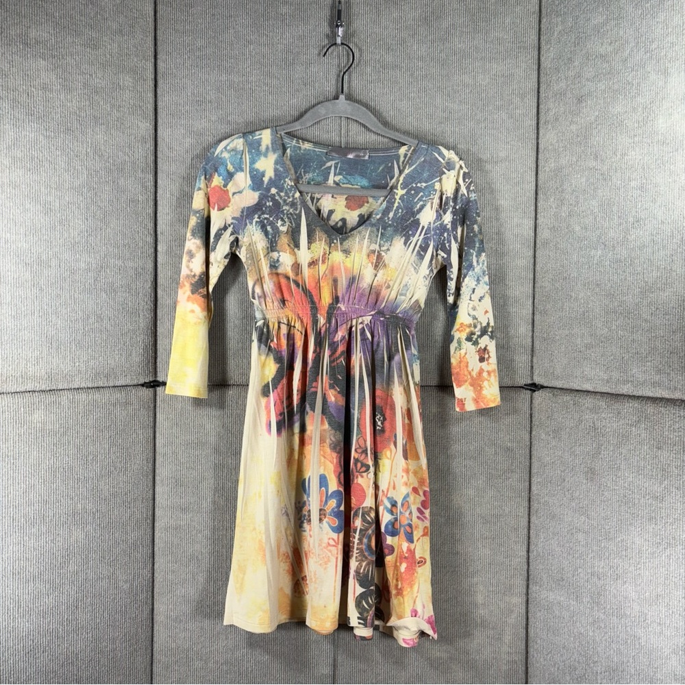 Colorful Abstract Print Dress
